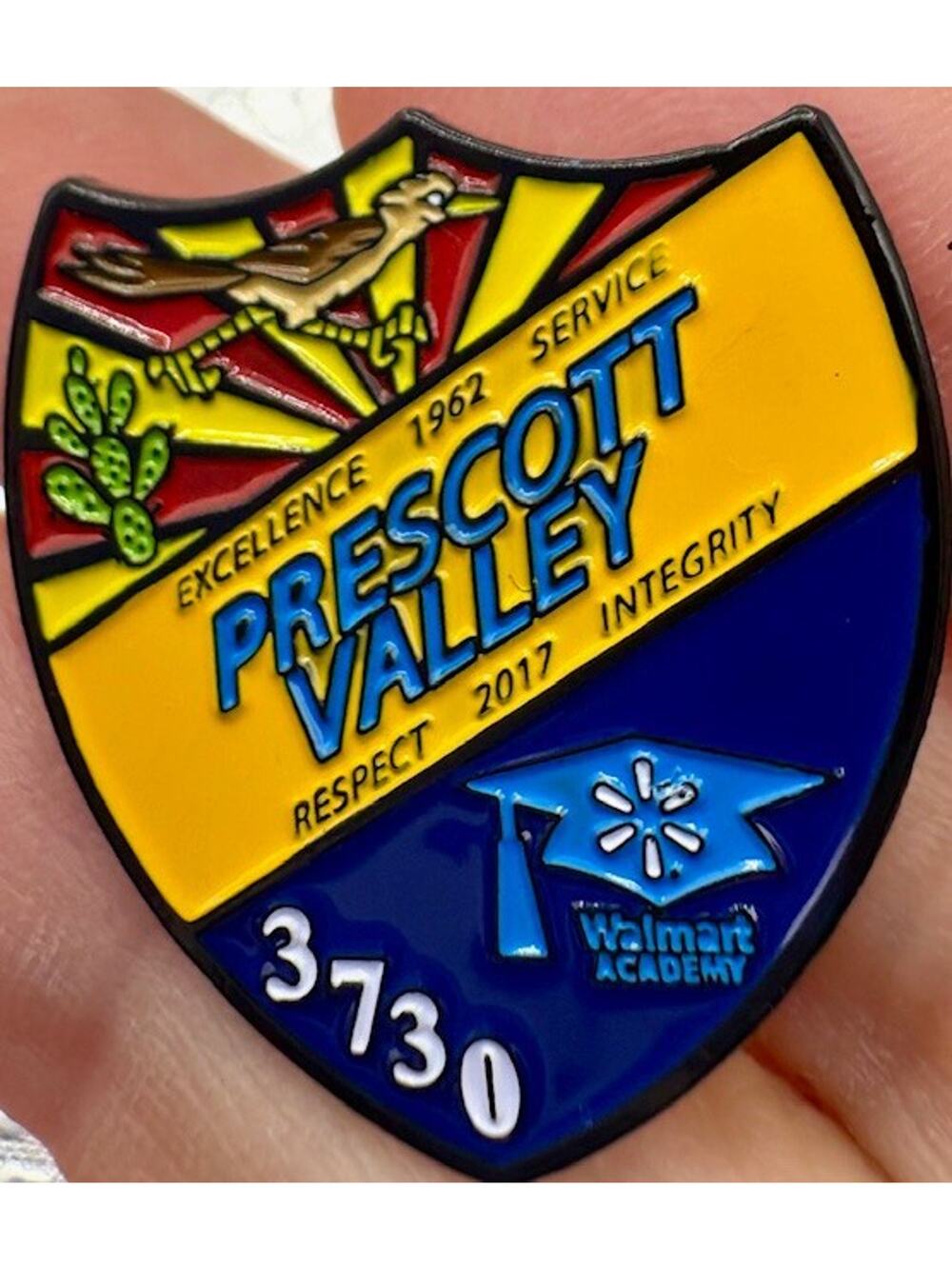 Walmart Pin - Prescott Valley #3730 - Hogeye 2017 Backside